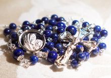 Load image into Gallery viewer, Star of the Sea Rosary in Lapis Lazuli &amp; Silver
