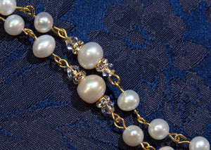 Immaculata Rosary in Pearl & Gold